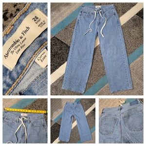 Abercrombie & Fitch Curve Love Ultra Loose Low Rise Jeans, 26 SHORT, NWT